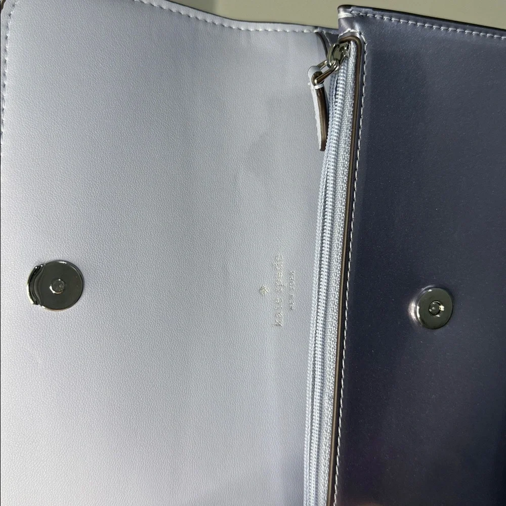 Kate Spade Metallic Lilac Wristlet NWOT - Picture 10 of 15